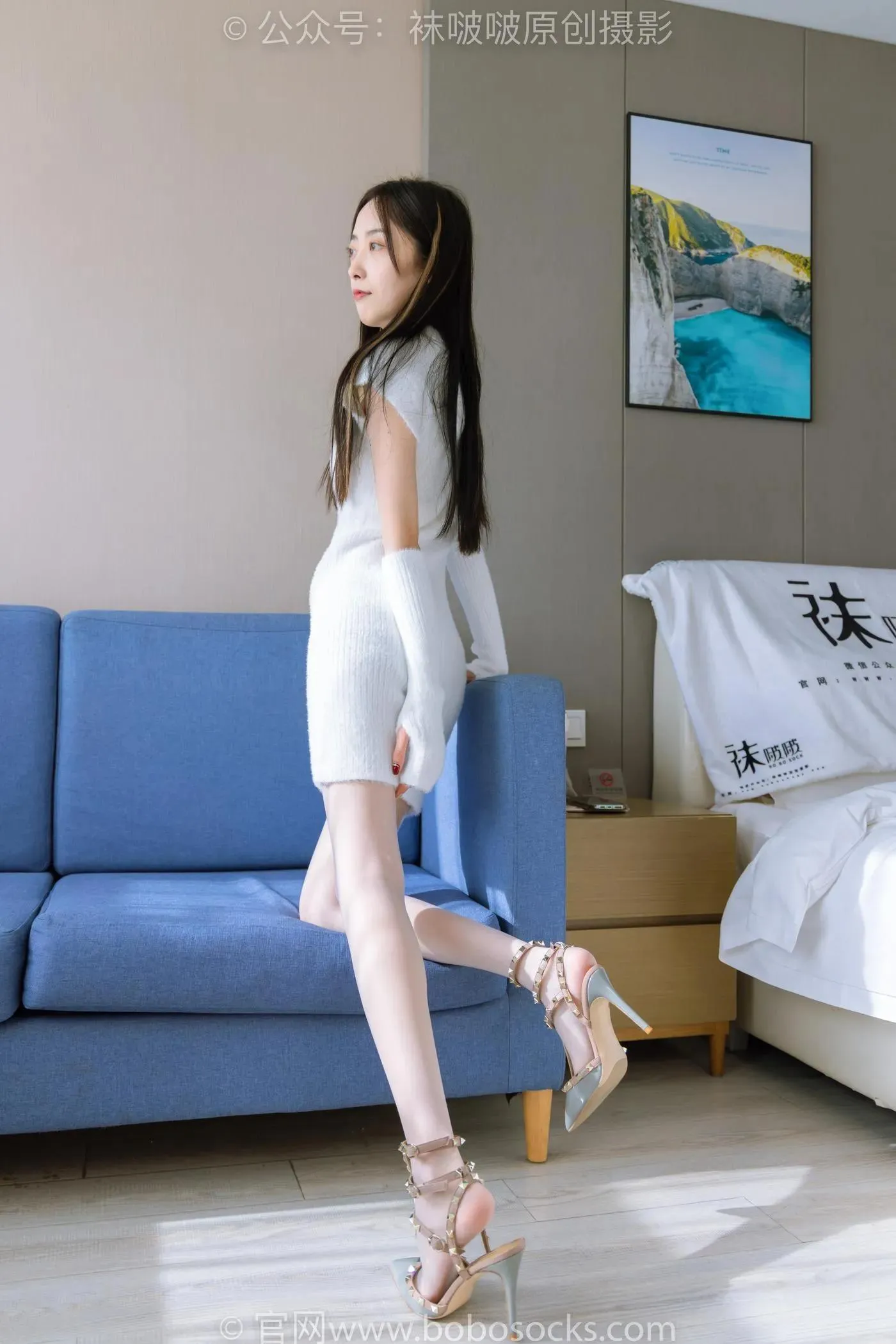 [BoBoSocks袜啵啵]NO.173 稚予-高跟鞋、板鞋、白丝、肉丝、白棉袜 [149P]插图5